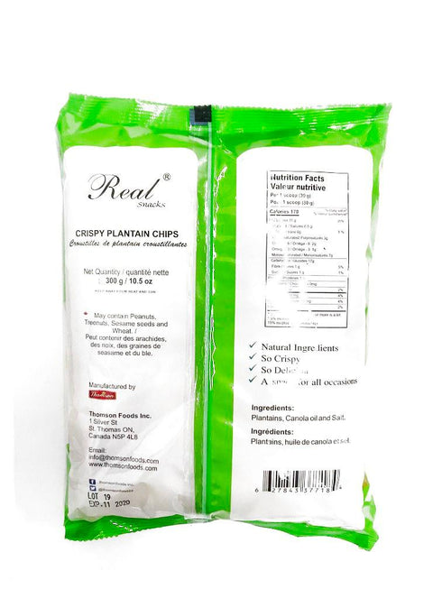 REAL CRISPY PLANTAIN CHIPS 300 - apniroots Grocery